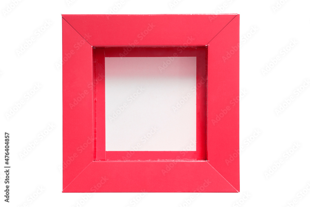 Sticker Red box isolated