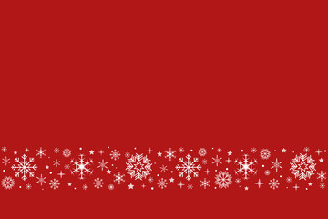 Snowflake Christmas design red background. Snow background. Merry Christmas. Card with snowflakes. Winter. Happy holidays