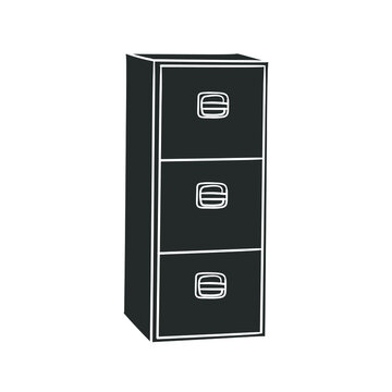recommend clip art: Filing Cabinet Icon Silhouette Illustration. Furniture Storage Archive Vector Graphic Pictogram Symbol Clip Art. Doodle Sketch Black Sign.