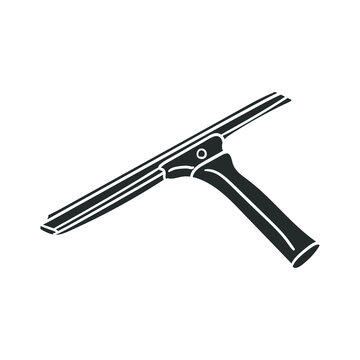 Glass Cleaner Icon Silhouette Illustration. Tool Window Hygiene Vector Graphic Pictogram Symbol Clip Art. Doodle Sketch Black Sign.