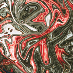 Abstract Christmas Tree Colours Liquid Swirl Marble Marmer Background Pattern