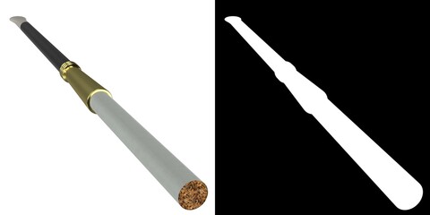 3D rendering illustration of a cigarette holder