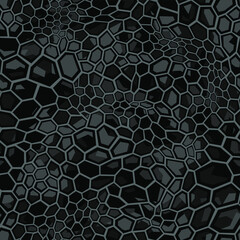 Camouflage geometric seamless pattern texture. Abstract military camo hexagonal scales endless print for army and hunting. Vector background.