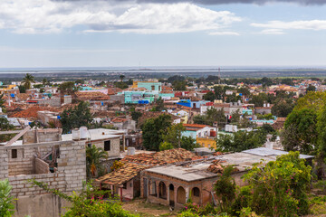 Traditional street at the old district of Trinidad. Cuba