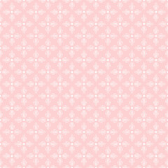 Cute background image with floral ornament on light pink background for your design projects, seamless patterns, wallpaper textures with flat design. Vector illustration