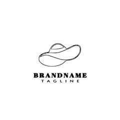 kentucky derby hats logo icon design template black isolated vector illustration