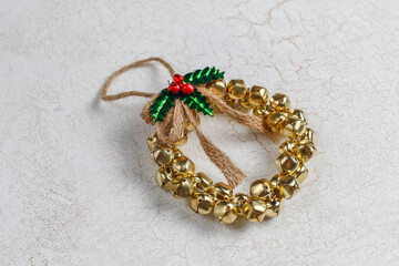 Composition with colorful diy christmas decorations.