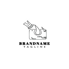 hair in skin logo cartoon template black icon isolated vector