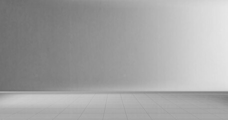 Abstract Empty White Room Interior Wall and Floor. White and Grey gradient abstract studio room background for displaying product, Valentine, Christmas and New Year.  Loft design concept. Vector EPS10