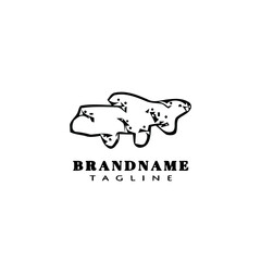 ginger logo cartoon design icon template black isolated vector illustration