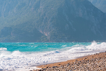 seascape on a windy sunny day