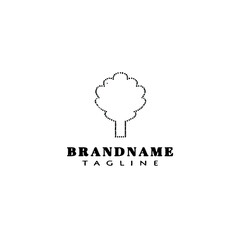 leaf logo cartoon icon design template black symbol vector illustration