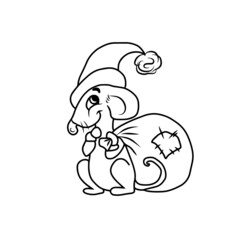 Obraz premium Vector children's design for backgrounds and fabrics, postcards, stickers. Funny mouse