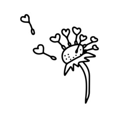 Vector children's design for backgrounds and fabrics, postcards, stickers. A heart with love