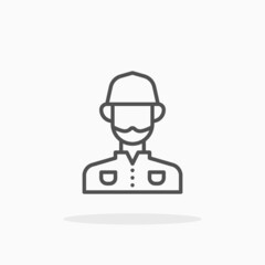 Muslim imam icon. Editable Stroke and pixel perfect. Outline style. Vector illustration. Enjoy this icon for your project.