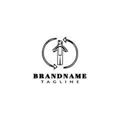 business man logo icon design template vector