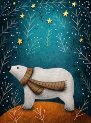 Polar bear in the north 