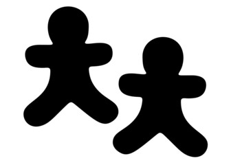 Form for cookies in the form of a man. Vector image.