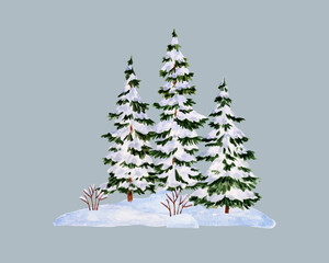 A clearing with crayons in watercolor