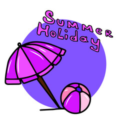 Vector children's design for backgrounds and fabrics, postcards, stickers. Summer vacation