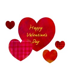 ハッピーバレンタイン　ハートのイラスト