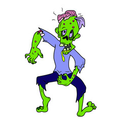 
Vector children's design for backgrounds and fabrics, postcards, stickers.Zombies for Halloween