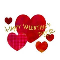 ハッピーバレンタイン　ハートのイラスト