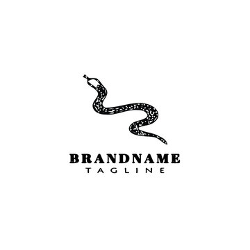 cute snake logo cartoon icon vector template illustration
