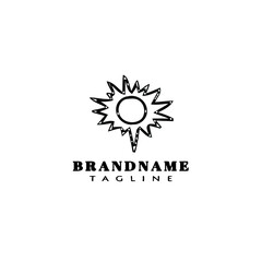 Fototapeta premium sun logo icon design template vector illustration