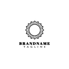 sun logo icon design template vector illustration
