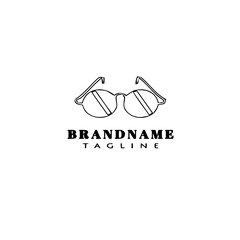 sunglasses logo icon design template black vector