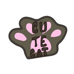 Vector children's design for fans and fabrics, postcards.Funny cat and different emotions