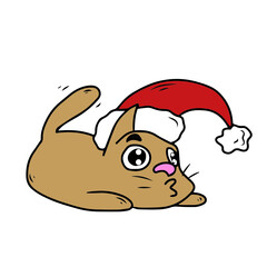 Vector children's design for fans and fabrics, postcards.Funny cat and different emotions