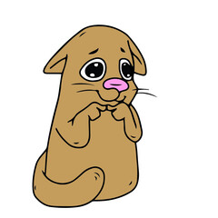 Fototapeta premium Vector children's design for fans and fabrics, postcards.Funny cat and different emotions