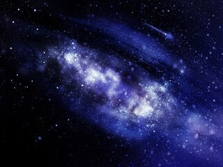 Milky way galaxy with Stars and space dust in the universe . blurry 