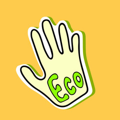 Fototapeta na wymiar Vector children's design ,for a postcard banner sticker.Eco,natural