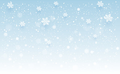 Naklejka na ściany i meble Snowflakes and Winter background, christmas posters, Winter landscape,vector design