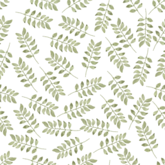 Watercolor leaf seamless pattern