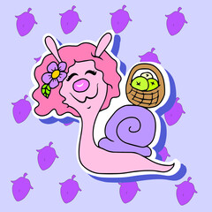 Vector children's design ,for a postcard banner sticker,