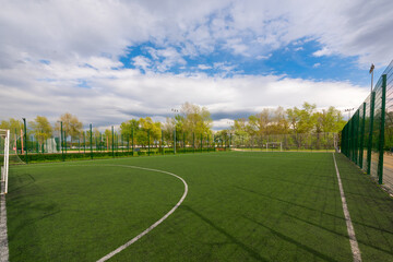 Obraz premium Football field in the recreation park..