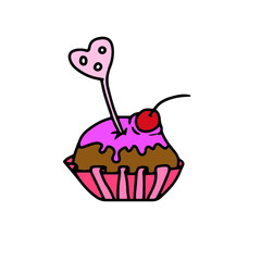 Vector children's design for backgrounds and fabrics, postcards, stickers. Valentine's day