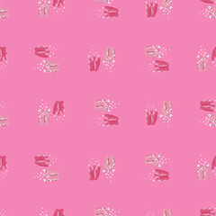 Coral reef seamless pattern with bubbles. Marine plants background. Vector illustration for children funny textile.