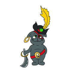 Vector children's design for backgrounds and fabrics, postcards, stickers. Cute cat