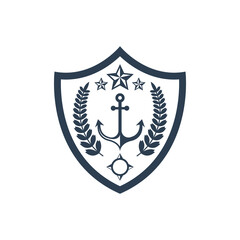 concept anchor sailor logo vector