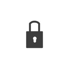 Lock icon.  sign design.  flat vector graphics on a white background.