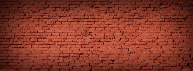 Red brown block brick wall