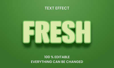 Fresh text effect design
