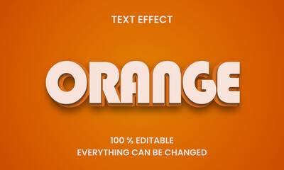 Orange text effect style