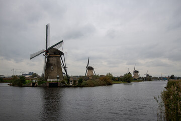 Naklejka premium Kinderdijk windmills in Netherland holland