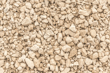 Gravel basic building materials. Texture grey gravel. Background.